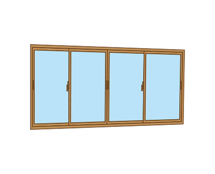 引違い窓（4枚建て）