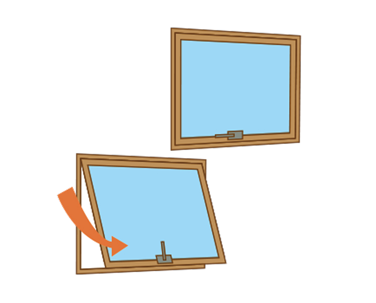 横すべり出し窓