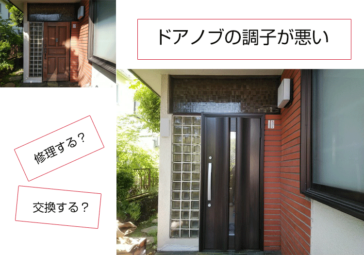 玄関ドア　ドアノブ