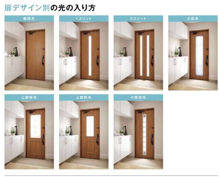 玄関ドアの採光　ykkap