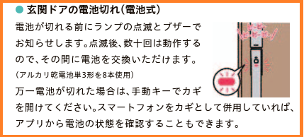 電池切れは知らせてくれます