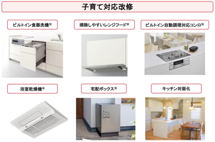 子育て対応改修の工事内容