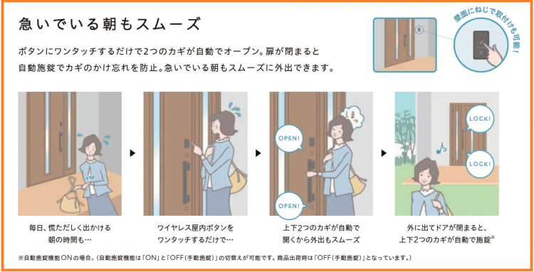 急いでいる朝もスムーズ