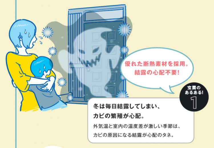 玄関ドアの結露
