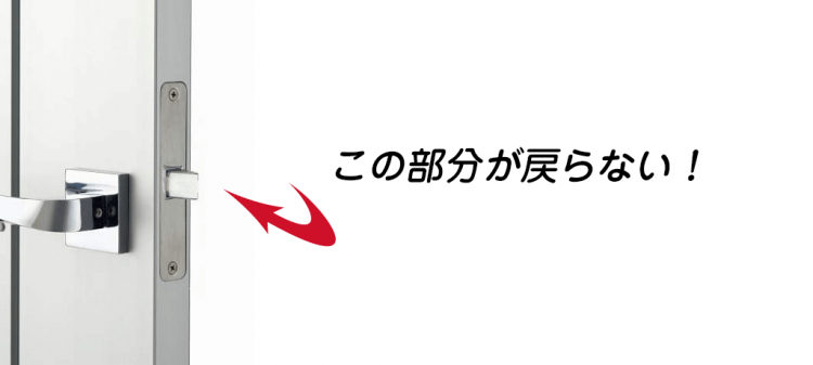 ラッチが出っ放しで戻らない時は？