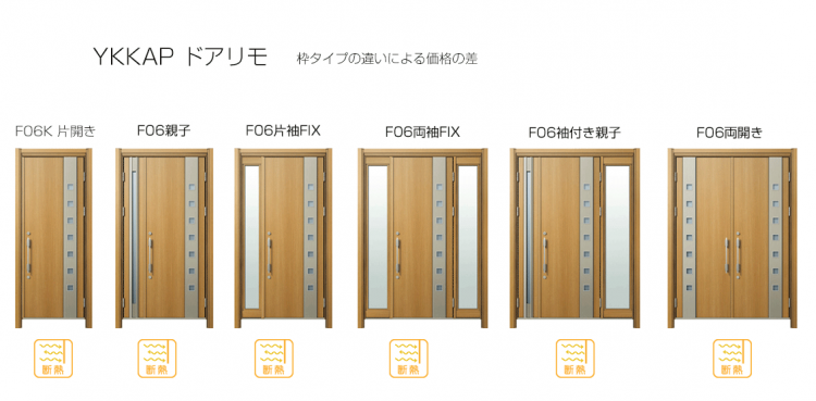 YKKAP玄関ドア機能別価格の違い