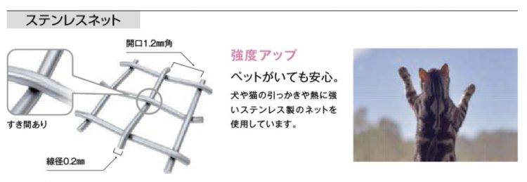 ステンレスネットは猫の逃走防止対策にもなる