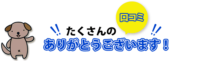 たくさんの口コミありがとうございます！