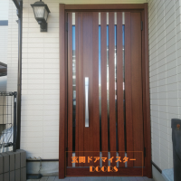 片袖枠のドアを親子ドアにリフォーム【LIXILリシェントM27型】多摩市の工事事例