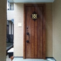 不二サッシのドア「グレイシス」、リモコンキー付きの断熱ドア「リシェント」に【LIXILリシェントD77型】千葉県松戸市