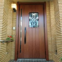 塗装がはがれてしまったアイカの玄関ドアをリフォーム【LIXILリシェントD41型】東京都杉並区