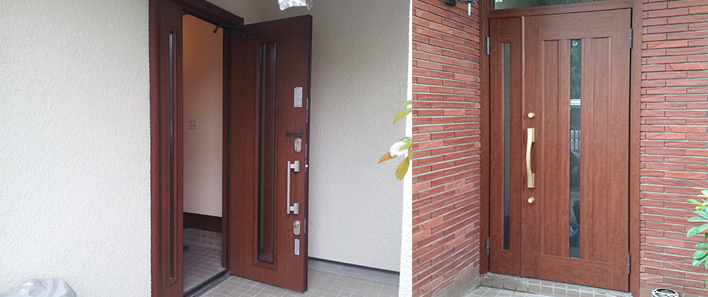 玄関ドアの片袖は左右どちらに寄せるのが良い 玄関ドアリフォームの玄関ドアマイスター