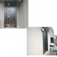 玄関ドアと勝手口ドアを断熱タイプの採風ドアに1日でリフォーム【LIXILリシェントM83型】横浜市の工事事例