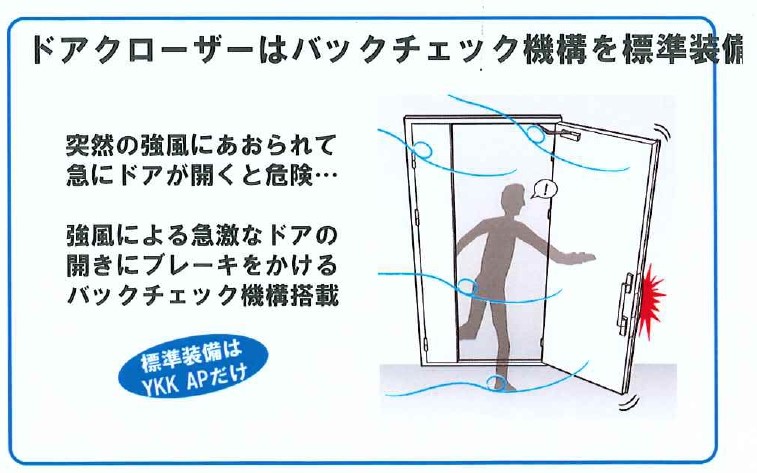 台風対策ならバックチェック機構があるドアリモがオススメです | 玄関