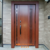 トステムのアルミのドアを断熱タイプのドアにリフォーム【LIXILリシェントM83型】石岡市の工事事例